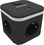 Priza pentru incarcare Filex Power Cube Fellowes, tip F, negru
